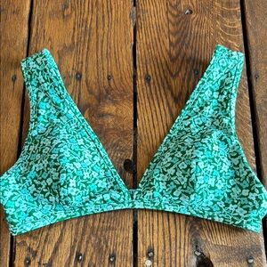 Green Floral Bikini Top aerie